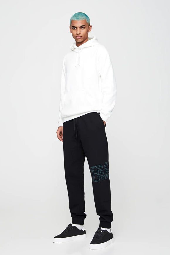 Black Cotton Jogging Trousers