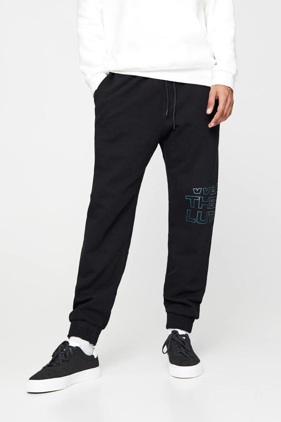 Black Cotton Jogging Trousers