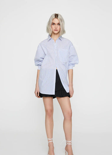 Blue Striped Oversize Shirt