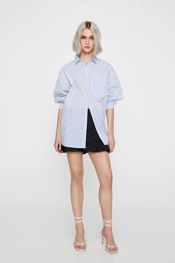 Blue Striped Oversize Shirt