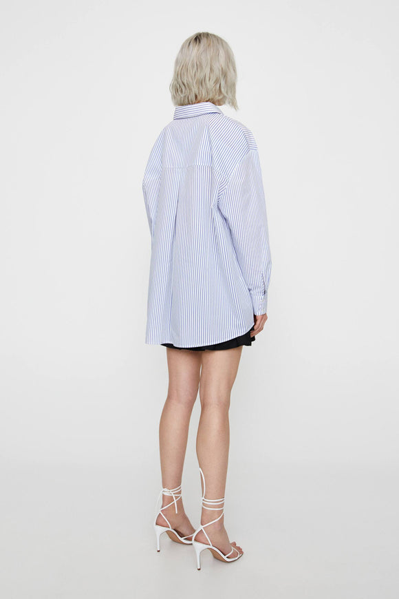 Blue Striped Oversize Shirt