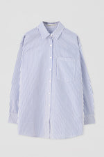 Blue Striped Oversize Shirt