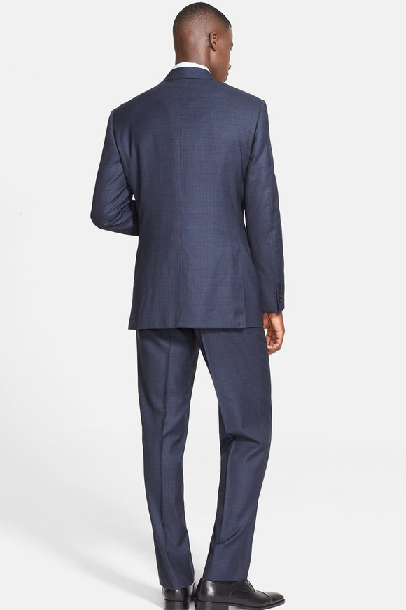 Classic Fit Three-Piece Check Suit