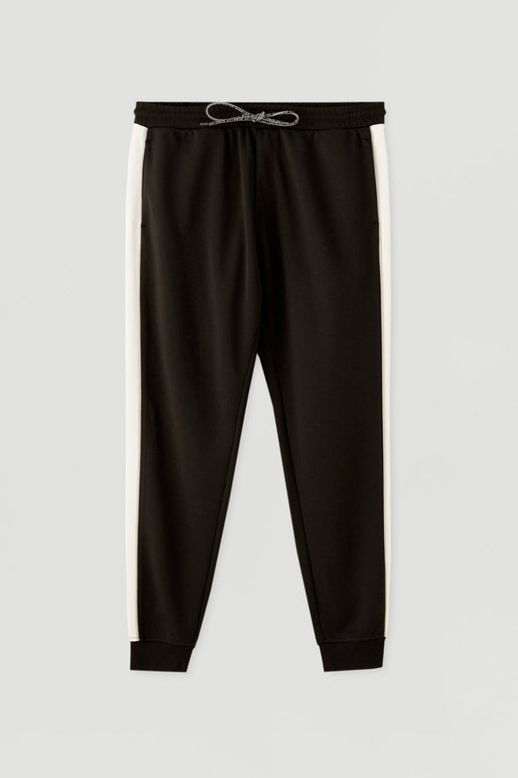 Joggers With Contrast Side Stripes