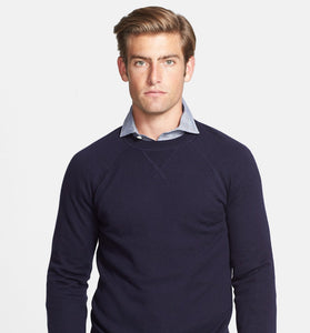 Raglan Merino Wool Crewneck Sweater