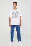 Tshirt With Contrast Floral Illustration