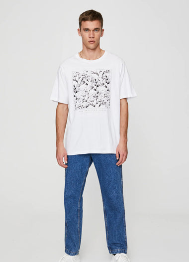 Tshirt With Contrast Floral Illustration